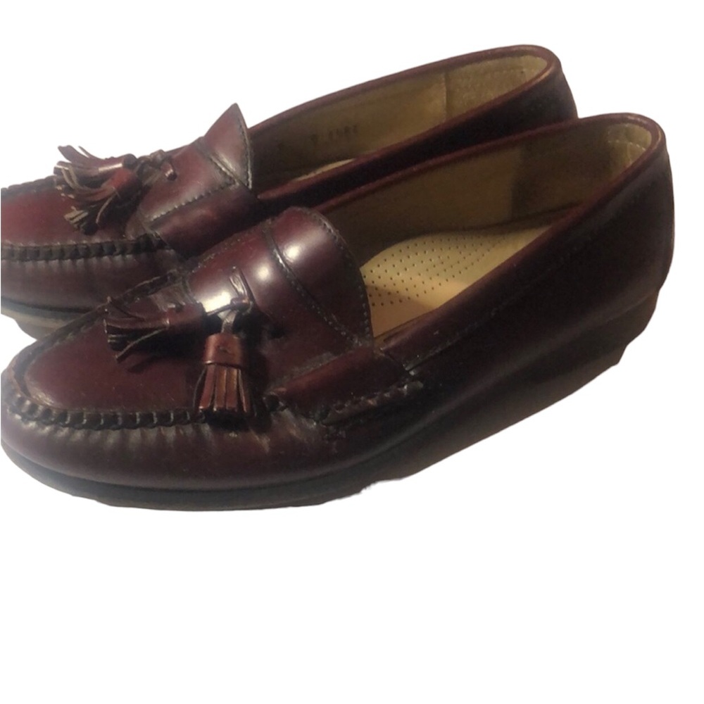 Men’s tassel wing tip fall Memory Mahogany Cole Haan flex comfort oxfords shoes - Picture 1 of 11